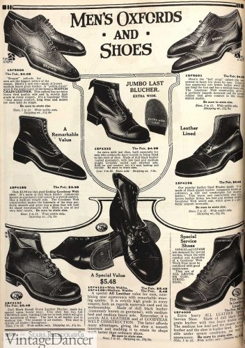1921 men's oxfords, dress boots and work boots