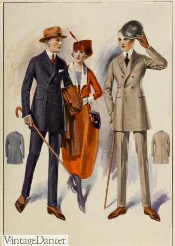 1921 young men's double breasted Jazz Suits