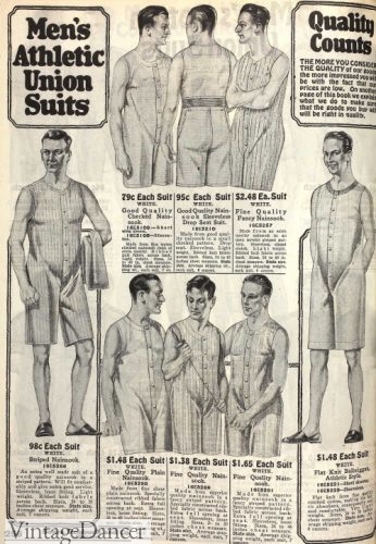 1921 mens union suits underwear summer 500