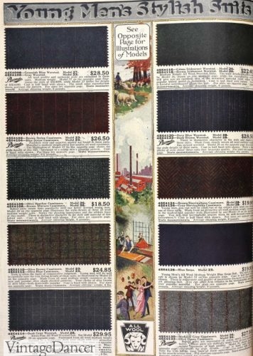 1921 young men's suit fabrics Jazz suits