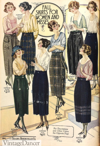 1921 skirts and blouses for all winter 1920s