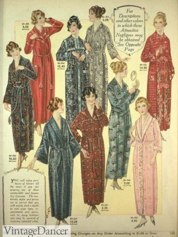 1920s robes, sleepwear 1921