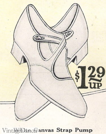 1920s white canvas heels for summer women girls teens