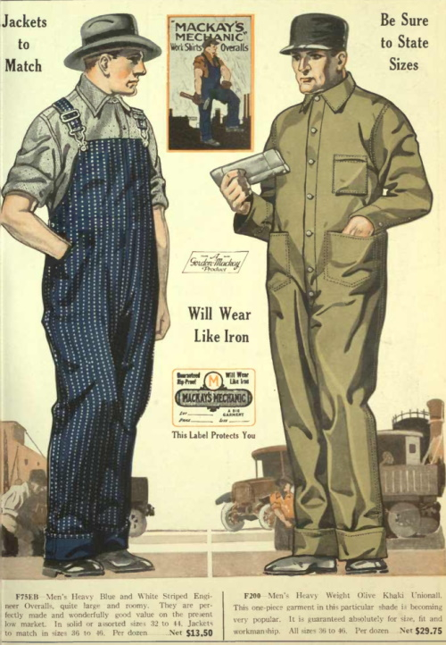 1921 overalls and coveralls mens working class clothing