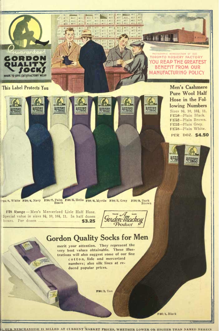 Vintage Men's Socks History1900 to 1960s