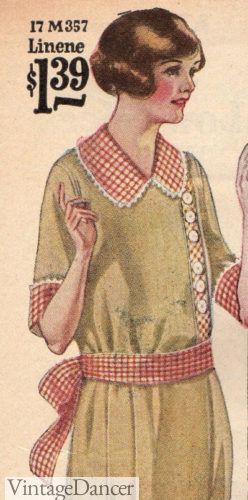 1920s Linen house dress