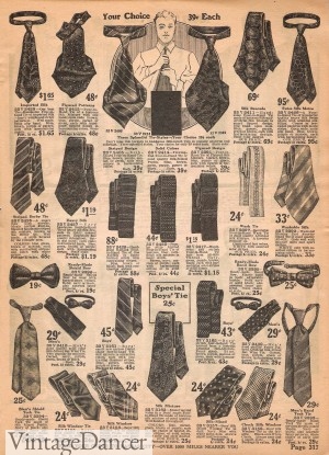 Men's Ties History of the 1920s to 1970s