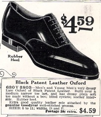 1922 patent leather oxford shoe tuxedo formal evening menswear