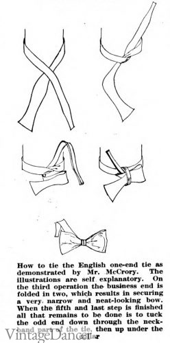 1922 how to tie an English bow tie