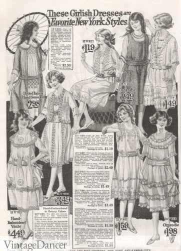 1922 white dresses teen girls clothing