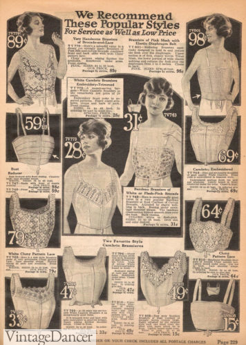 1922 bandeau brassieres bras lingerie womens