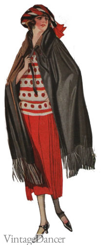 1922 fringe cape. See more at VintageDancer