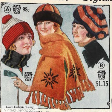 1920s winter hats snow hats casual hats women 1922