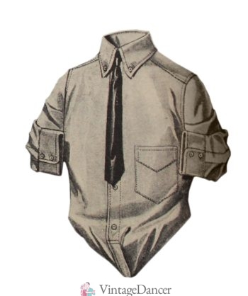 1920s Men s Shirts and Collars History