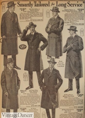 1922 men's overcoats