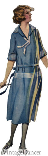 1922 Linen sailor dress