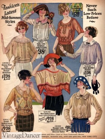 1922 mid summer blouses