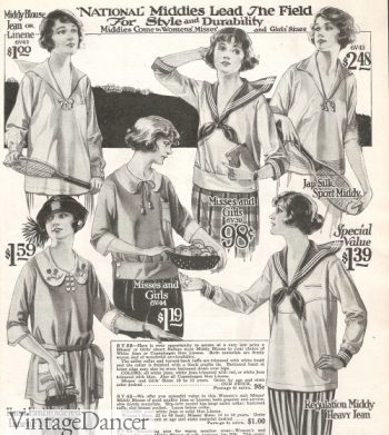 middy blouse 1920s