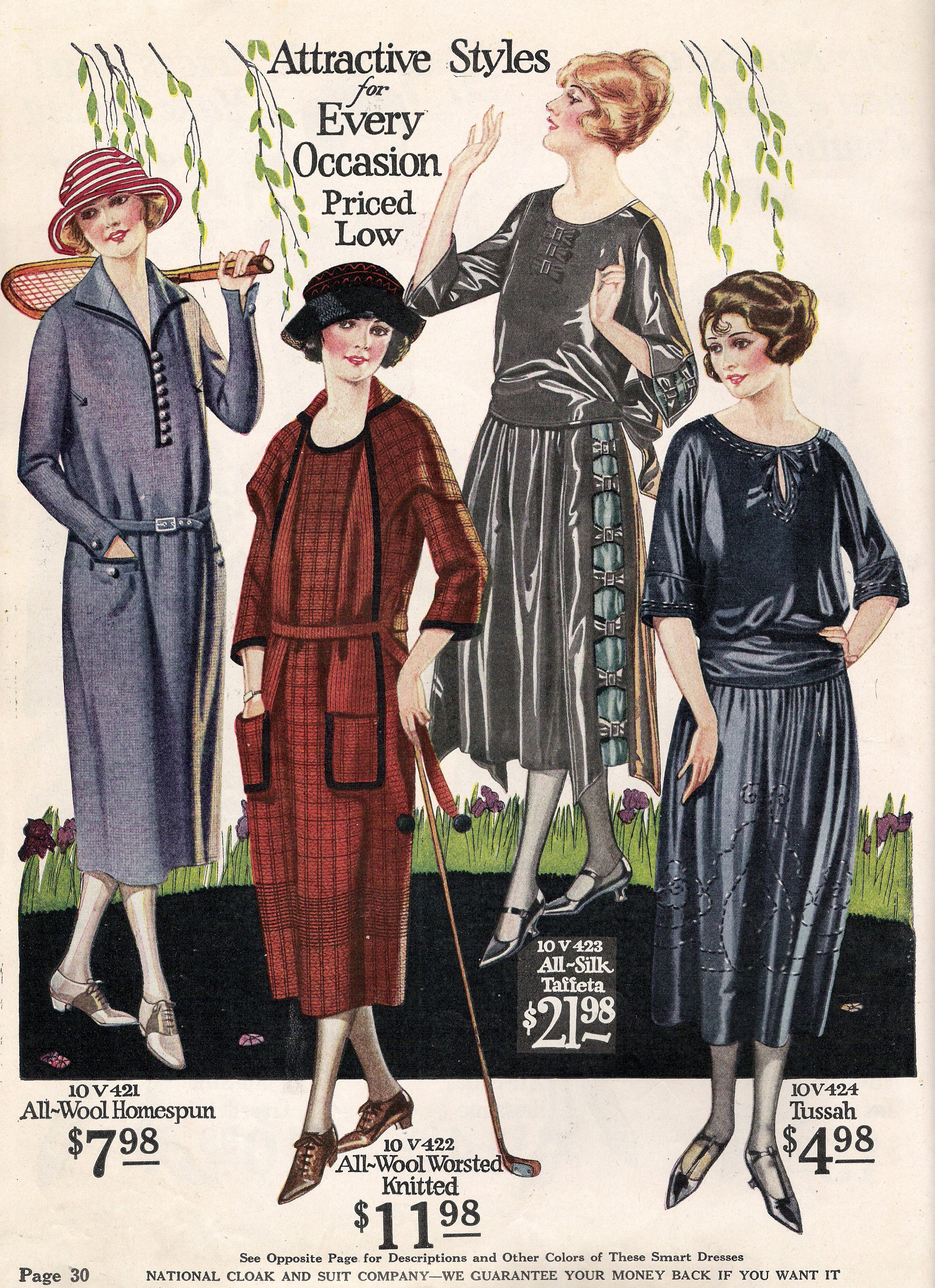 1920s Dress History, Daytime Dresses – Pictures of 20s Fashion