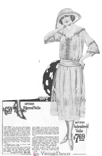 1922 white voile dresses, perfect for summer frocks