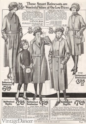 1922 raincoats