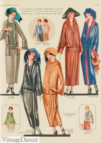 1920s coat dresses winter fashion