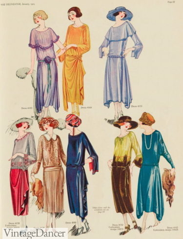 1923 1920s fashion winter dresses