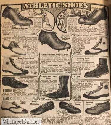 1920s mens sneakers sport shoes converse and keds type shoes