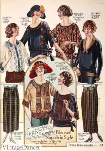 1923 1920s embroidered blouses and skirts
