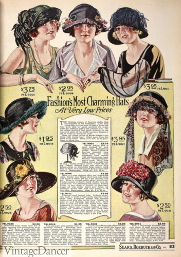 1923 hats women 1920s