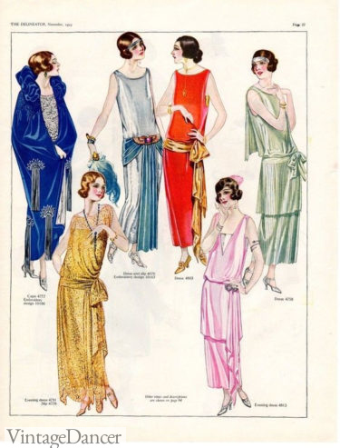 1923 long Grecian evening gowns
