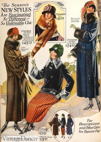 1923 women coat jacket winter fashion 1920s