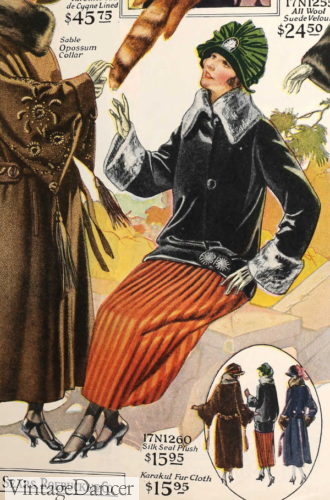 1923 leather jacket with pleated skirt