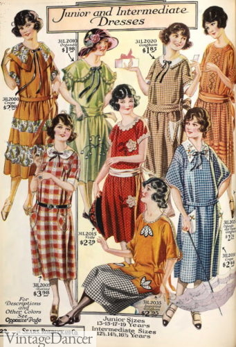 1920s teen girls fashion dresses teenagers
