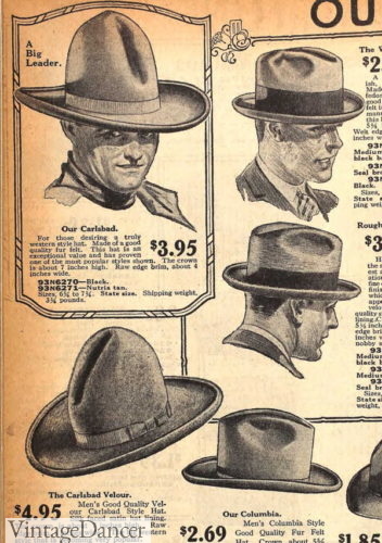 1920s mens western hat cowboy