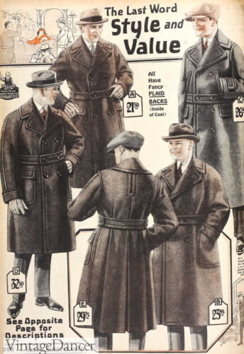 1920s men overcoats winter coat