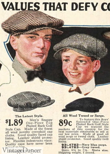 1920s Men&#8217;s Hats &#8211; Popular Hat and Cap Styles, Vintage Dancer