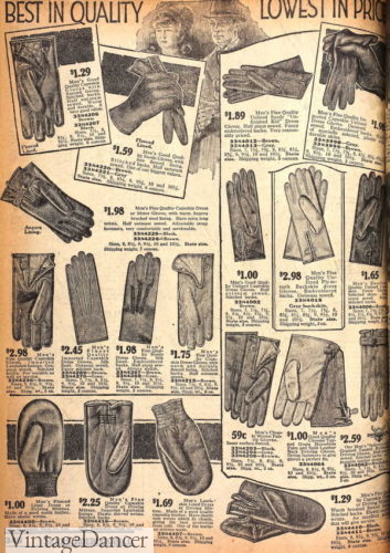 1920s mens gloves and mittens