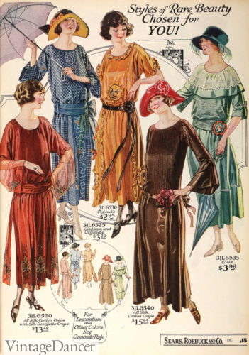 1920s summer dresses twenties fashion in color