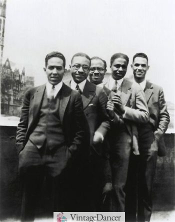 1924 From left to right Langston Hughes Charles S. Johnson, E. Franklin, Frazie Rudolph Fisher, and Hubert T Delany 