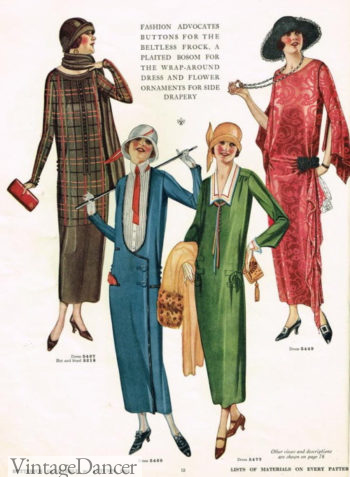 1924 long tubular dresses