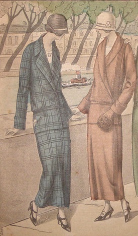 1924 ladies wrap jacket suits
