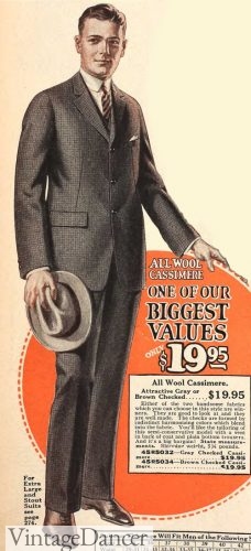 1924 three button suit