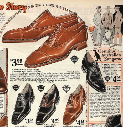 1924 Mens Shoes Cap Toe Oxfords 500 