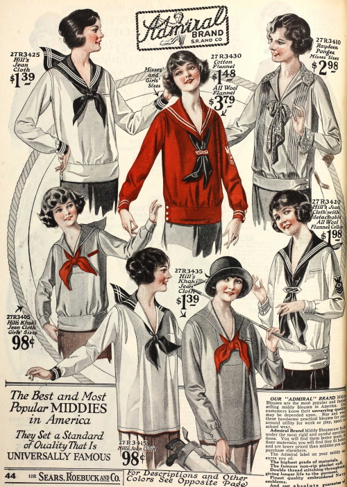 1924 Middy blouses