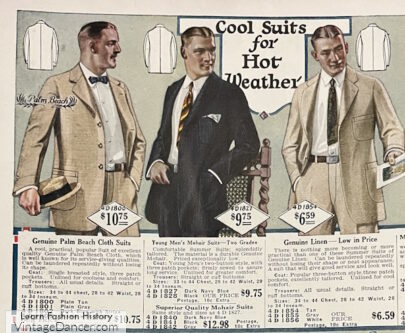 1920s mens summer suits hot weather palm beach cloth suits