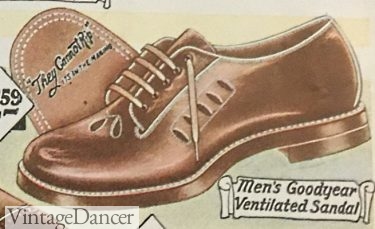 1920s mens sandals summer oxfords vented