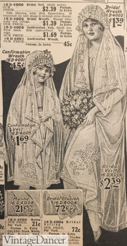 1925 long veils for bride