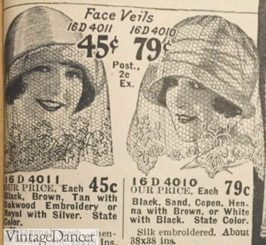 1920s bridal veils over hats