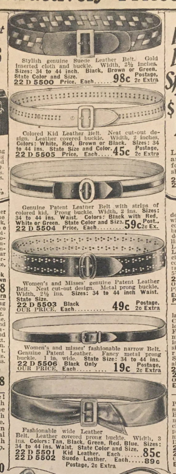 A History of Belts 1920-1960 for Women